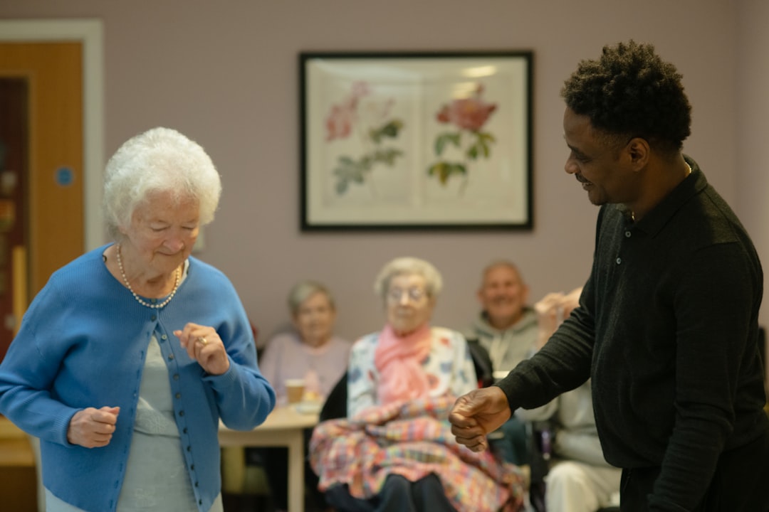 Family touring an assisted living home